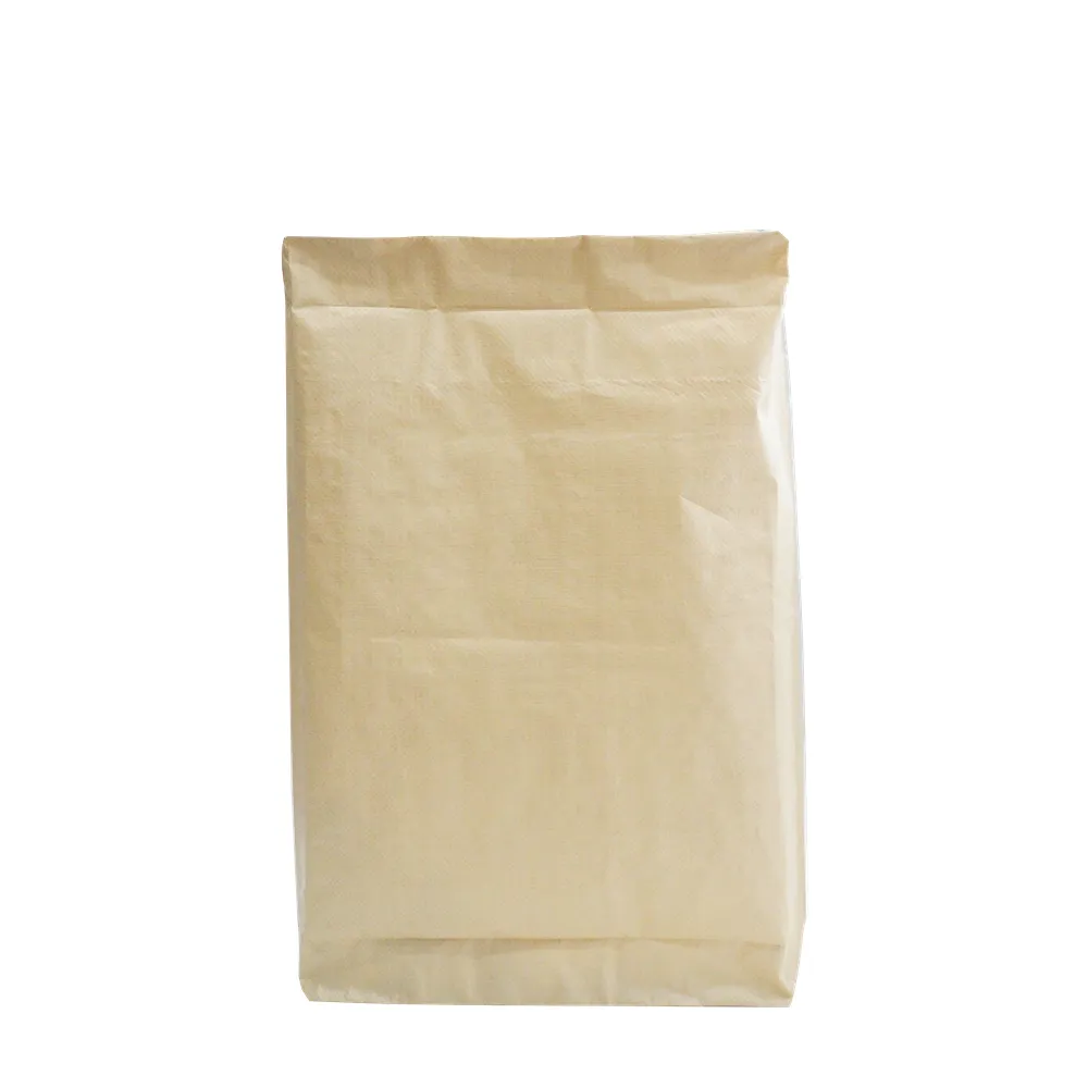 Valvola borsa tascabile fabbrica all'ingrosso OEM 50kg blocco fondo PP tessuto cemento sabbia fertilizzante sacchetti di imballaggio per l'edilizia