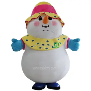 Phổ biến nóng Bán Linh Vật Trang phục bên váy Inflatable Snowman Linh Vật Trang phục cho người lớn