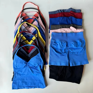 <span class=keywords><strong>Ensemble</strong></span> de yoga et de <span class=keywords><strong>sport</strong></span> YIAN pour <span class=keywords><strong>femme</strong></span> : débardeur dos nu, short taille haute froncé sans couture, tenue de fitness, vêtements de <span class=keywords><strong>sport</strong></span>, ensembles d'entraînement - Product Image 6