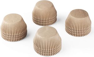 Moules à muffins en papier brun et blanc de 6 cm, 9 cm, 11 cm, mini-cupcakes au chocolat, résistants à la graisse, jetables, compatibles micro-ondes - Product Image 5