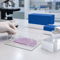 Lames de microscope optiques de qualité supérieure, de grande taille, en verre poli, pré-lavées, pour la recherche en histologie