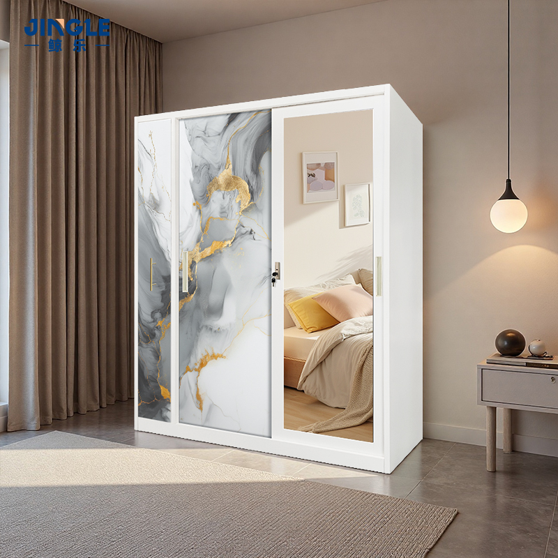 Left drawer right sliding door