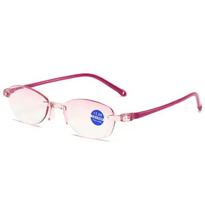 Anti blue light new design frameless glasses durable, cheap and lovely reading glasses