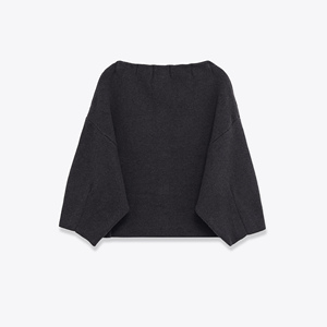 كارديجان نسائي محبوك بلون رمادي بزر واحد، أنيق وعصري - Product Image 2