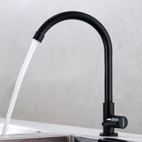 Robinet de cuisine monocommande moderne noir en acier inoxydable nickel brossé à montage sur plan avec douchette extractible pour la maison - Offre Spéciale