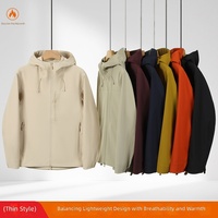 Jaket Hoodie Unisex SANDBANK TRIBE Berkualitas Tinggi, Bahan Polyester Solid, Anti Angin, Anti Air, Cocok untuk Musim Semi, Alternatif Urban Outdoor