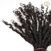 QH 0.8cm Lisa Locs 100% Cabello Humano Virgen Brasileño Remy Super Doble Trama Hecho a Mano Goddess Boho Dreadlocks 6-30 Pulgadas