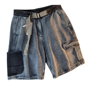 Fabricante de Ropa, Shorts de Mezclilla Vintage Lavados para <span class=keywords><strong>Hombre</strong></span>, Personalizados, al por Mayor, de Alta Calidad - Product Image 3