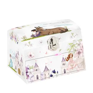 Ever Bright 2024 New Arrival Horse &Castle Design Unicorn Music Box Jewelry Animal Music Box for Birthday Gift