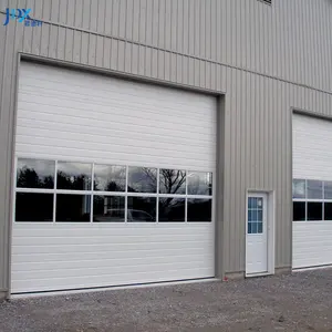 Puertas de almacén superiores de alta elevación galvanizadas Puerta plegable industrial de metal negro interior resistente de acero inoxidable de EE. UU.
