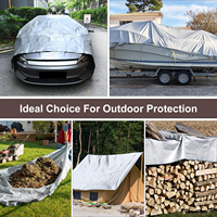 Bâche en PE double face 6'x8' 10'x12' 20'x30' imperméable, résistante aux UV et anti-déchirure pour remorque utilitaire, bateau, camping-car, bois de chauffage
