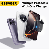 ESSAGER ES-CD53 UK US EU 20W 30W PD Mini Cargador de Pared Portátil de Viaje Tipo USB C de Carga Rápida para Teléfono Móvil