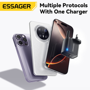 ESSAGER ES-CD53 UK US EU 20W <span class=keywords><strong>30W</strong></span> PD QC3.0 Mini Portable Voyage Mur Type <span class=keywords><strong>Usb</strong></span> <span class=keywords><strong>C</strong></span> <span class=keywords><strong>Chargeur</strong></span> Rapide de Téléphone Portable pour Iphone Pad - Product Image 4