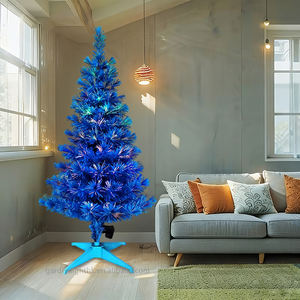 6FT Blue Fiber Optic -Up Artificial Christmas <b>Tree</b> High Quality Eco-Friendly Multi-Colored <b>LED</b> for Home Hotel Parties Office - Product Image 6