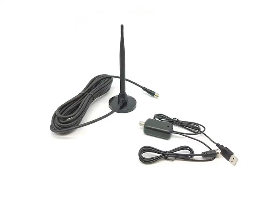 Indoor High Gain 470-862MHZ HDTV ATSC DVB-T ISDB Magnetic Active Antenna with amplifier