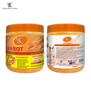 Oem bán buôn 7 ngày Làm Trắng Cơ thể tắm Kem tắm muối chà với vitamin C nghệ tẩy tế bào chết đốm đen trên khuôn mặt cơ thể - Product Image 2