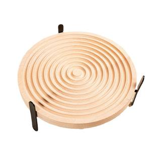 Nouveauté Plateau en bois <span class=keywords><strong>de</strong></span> style nordique Plateau à motifs ondulés Surface pour gâteaux et aliments avec base pour les familles - Product Image 2