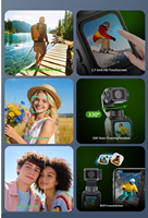 Caméra d'action sportive numérique 4K anti-tremblement 3 axes Wi-Fi Pocket 3 Vlog avec suivi du visage pour sports et voyages