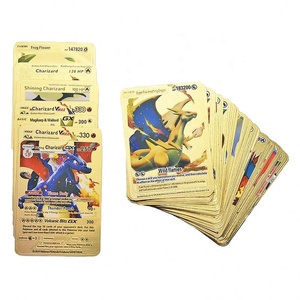 55 cartes de collection Pokémon TCG assorties par boîte, cartes rares Vmax <span class=keywords><strong>GX</strong></span> en feuille d'or, pack de cartes à collectionner pour enfants, cadeaux - Product Image 2