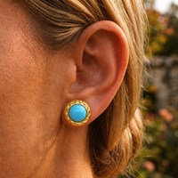 Collection de créoles épaisses JUSNOVA en perles, plaqué or 18K PVD, étanche, hypoallergénique, résistant à la décoloration, vente en gros pour femmes, faible MOQ
