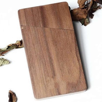 Porte-cartes de crédit minimaliste en bois de qualité supérieure du Vietnam