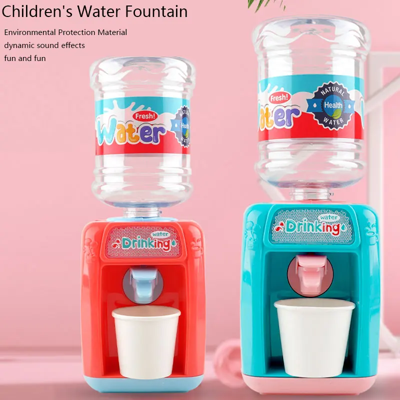물 놀이 집 시뮬레이션 아이 아기 소년 소녀 어린이 음료 디스펜서 장난감을 생산할 수있는 미니 워터 디스펜서