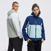 Veste à capuche unisexe pour l'extérieur, en polyester, coupe-vent, imperméable, respirante, pour la randonnée, le cyclisme, la montagne, pour hommes et femmes