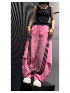 Pantalon <span class=keywords><strong>Banane</strong></span> Européen Femme 2025 Automne Streetwear Nouveau Personnalisé en Coton Coloré Blanc à Volants Ample à Jambes Larges Doublé Polaire - Product Image 6