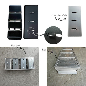 Moule à pain commercial antiadhésif ondulé en métal, lot de 4 boîtes à <span class=keywords><strong>sandwich</strong></span> Pullman, moule à pain en aluminium pour boulangerie avec couvercle - Product Image 2