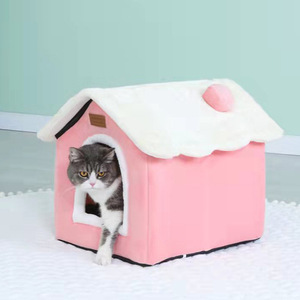 Productos para mascotas, casa acogedora para dormir, fondo antideslizante, tienda de campaña para gatos, accesorios, nicho, chat, cama suave para mascotas - Product Image 2