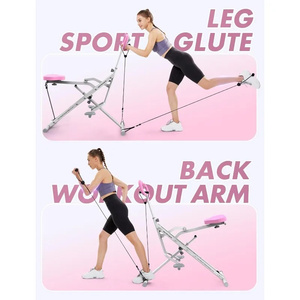 Hồng Squat máy cho nhà Rodeo lõi máy tập thể dục có thể điều chỉnh <span class=keywords><strong>4</strong></span> kháng ban nhạc đi xe chèo - Product Image 6