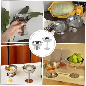 En Stock: Tazón de Acero Inoxidable Ecológico de Lujo para Helado, Ensaladas, Postres, Frutas, Dulces, Contenedor para Fiestas, Uso DIY - Product Image 3