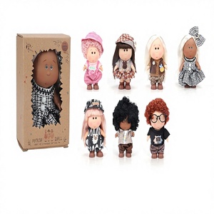 Poupées de mode pour filles |   Jouets en peluche interchangeables multicolores avec coiffures et tenues tendance, ornements de collection, marque DEFA - Product Image 1