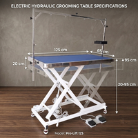 Table de toilettage pour animaux de compagnie électrique rose professionnelle avec prises de courant, table de toilettage pour chiens robuste
