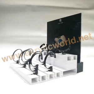 Factory Direct Custom Logo Modern Acrylic Retail <b>Watch</b> Display Case with C <b>Ring</b> Holders for Countertop Jewelry Showcase - Product Image 6
