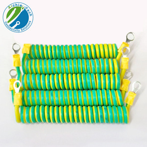 สายดินแบบขด AichienTech ขนาด 1.5 มม. ทองแดงบริสุทธิ์ หุ้มฉนวน PVC พร้อมหัวต่อแบบวงแหวน สำหรับใช้ในอาคาร - Product Image 1