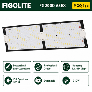 Figolite QB Luz de Cultivo 120W 240W Espectro Completo Regulable con Chip Samsung LM301H Interruptor UV IR - Product Image 2