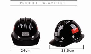 قبعة صلبة من البولي إيثيلين وسوداء وصفراء وحمراء من البلاستيك للبناء - Product Image 3