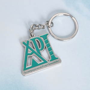 Nhà Máy Bán buôn kim loại kẽm hợp kim móc khóa tùy chỉnh Công ty Logo thư Keychain đen kim loại Keychain - Product Image 6
