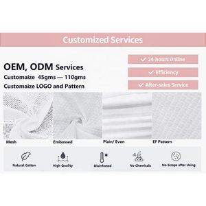 OEM personalizzato 100% biodegradabile organico in cotone morbido per lavare il viso a mano salottino Spa per il trucco asciugamano per il viso usa e getta - Product Image 4