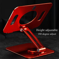 Support d'ordinateur portable rotatif Boneruy, bureau à domicile, alliage d'aluminium, réglable à 360 degrés, pliable, support pour tablette de 5 à 14 pouces