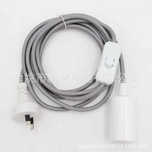 E27 Lamp Holder Power Cord 10A 250V <b>With</b> <b>Switch</b> For Indoor Lighting Extension Cable AU <b>Plug</b> Screw Base Plastic Material - Product Image 2