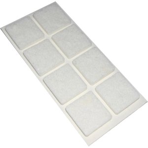 FEUTRE CARRÉ 20x20mm-Blanc-Blister 10 pièces - Product Image 2