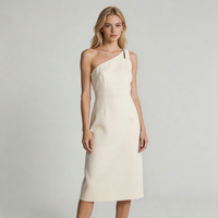 Robe d'été élégante asymétrique à une épaule, personnalisable OEM, décontractée et tendance, maxi pour femmes