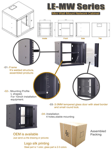 Gabinete de Red para Servidor de Internet, Cajón para Gabinete Pequeño, Gabinete de Montaje en Pared - Product Image 6
