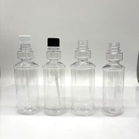 Bouteille en plastique PET transparente de 250 ml, 300 ml, 500 ml avec bouchon à clapet, bouteille de voyage à presser pour lotion, shampoing, liquide cosmétique