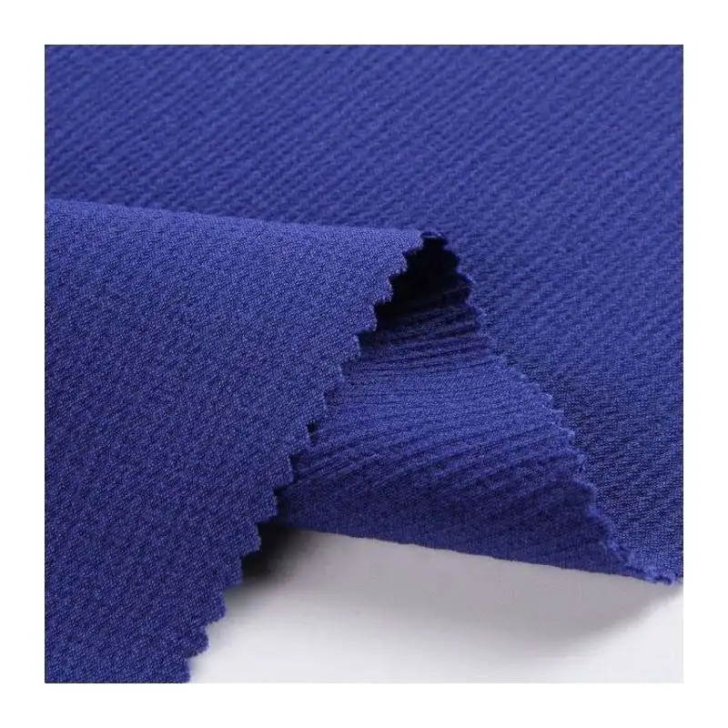 TSP 325GSM plain blue fabric cloths long meter plain stretchy fabric for dress