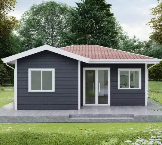 PTH-Casa prefabbricata personalizzata in acciaio leggero, villa personalizzata, 2 camere da letto, 1 cucina, 1 bagno, 43 m