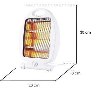 Chauffage électrique compact et portable Ardes Flexo Mini Quartz 800W avec protection contre la surchauffe et commande mécanique - Product Image 4