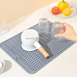 Multiple Usage <b>Large</b> Sink <b>Mat</b> Drain Pad for Drying Dishes Silicone Dish Drying <b>Mat</b> for Kitchen Counter - Product Image 4